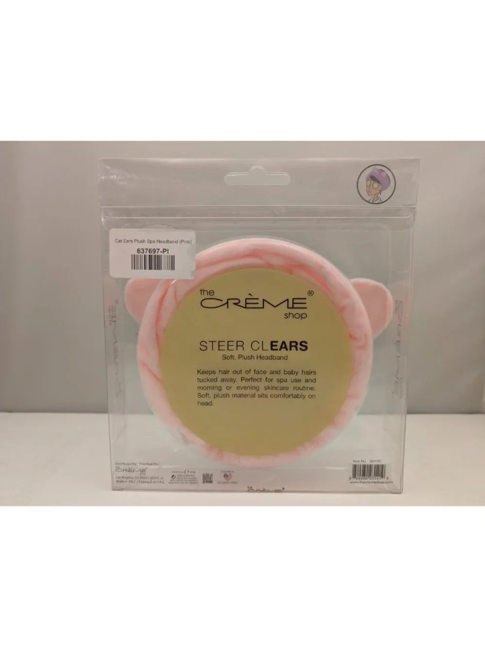 STEER CLEARS | A Soft Plush Headband by The Creme Shop | Pink | Item SEH701 NEW